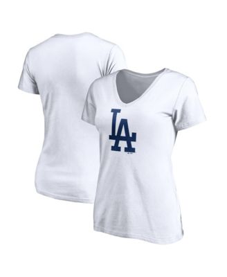 Женская футболка Logo Athletic Los Angeles Dodgers V-Neck белая
