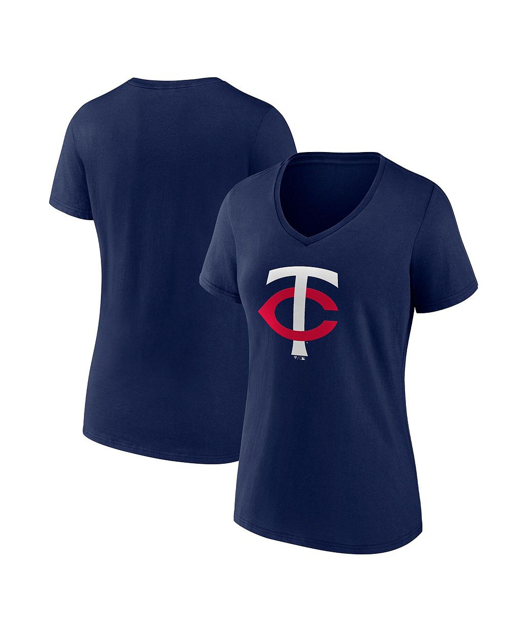 Logo Athletic Women's Navy Minnesota Twins Logo Athletic V-Neck T-Shirt