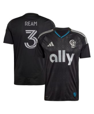 Adidas Men's Tim Ream Black Charlotte FC 2025 Fortress Kit Replica Player Jersey