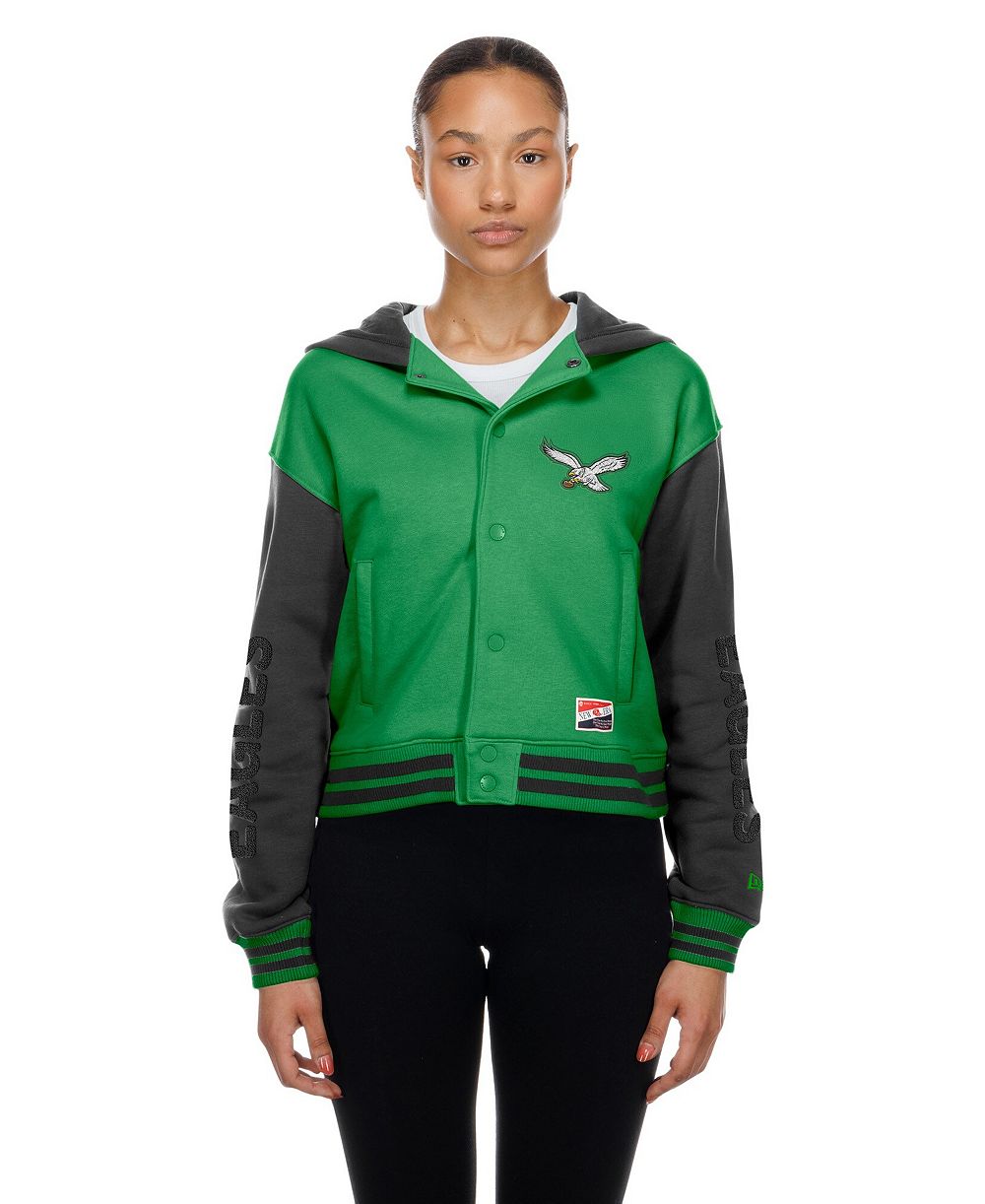 New Era Женский флисовый худи с капюшоном Philadelphia Eagles Kelly Green