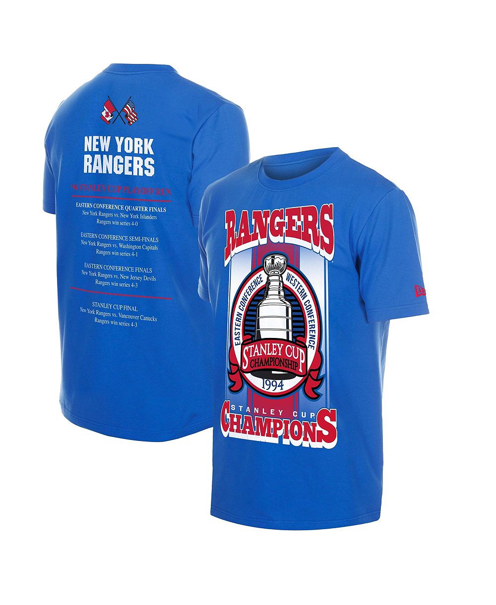 Мужская футболка New Era Blue New York Rangers Stanley Cup Trophy Graphic
