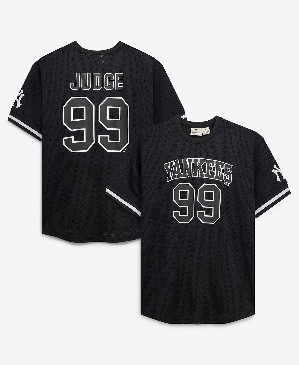 Fanatics Мужская джерси Aaron Judge Black/White New York Yankees Heavyweight Mesh