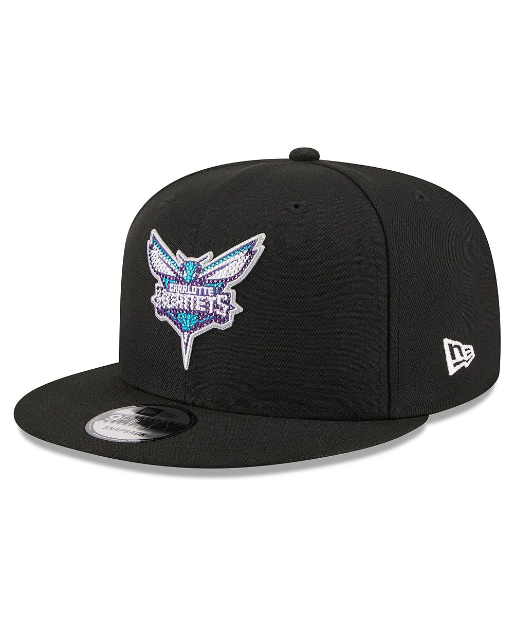 New Era Men's Black Charlotte Hornets 2026 NBA Draft Crystal 9FIFTY Snapback Hat