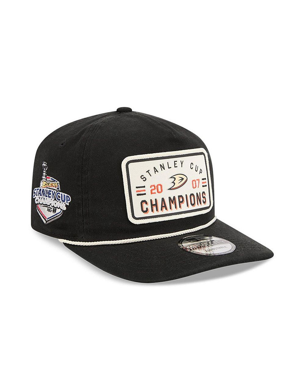 New Era Men's Black Anaheim Ducks Throwback Stanley Cup Champions Side Patch 19TWENTY Adjustable Hat