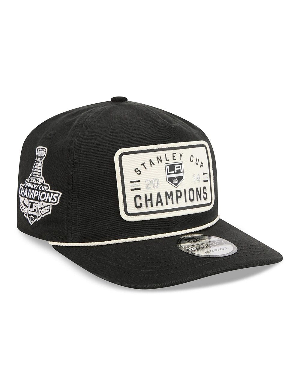 New Era Men's Black Los Angeles Kings Throwback Stanley Cup Champions Side Patch 19TWENTY Adjustable Hat