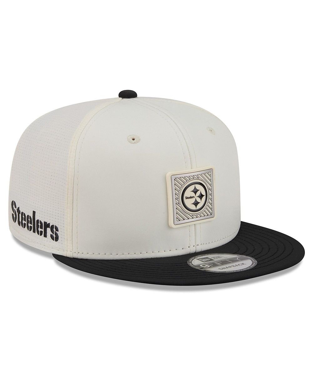 Мужская кепка New Era Cream/Black Pittsburgh Steelers 2026 NFL Training Camp 9FIFTY Snapback Hat