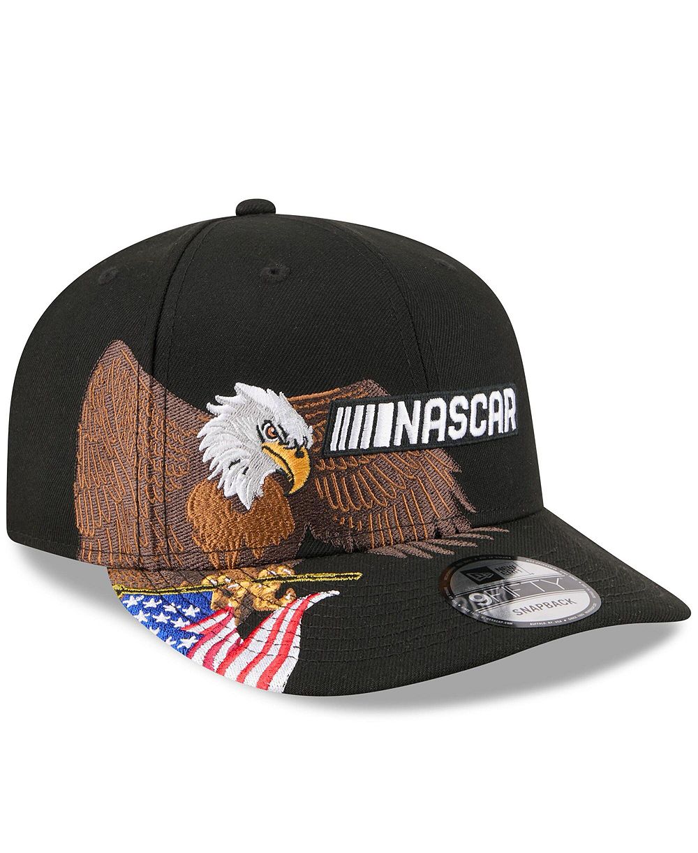 New Era Мужская кепка NASCAR Patriotic Eagle Flag A-Frame 9FIFTY Snapback Black