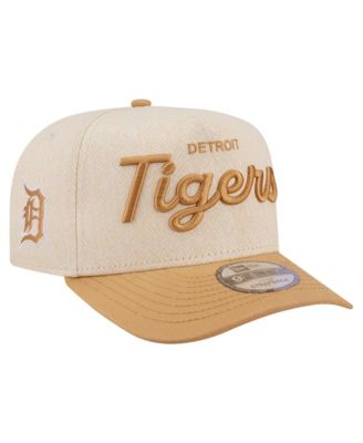 New Era Men's Cream Detroit Tigers Herringbone 9FIFTY A-Frame Snapback Hat