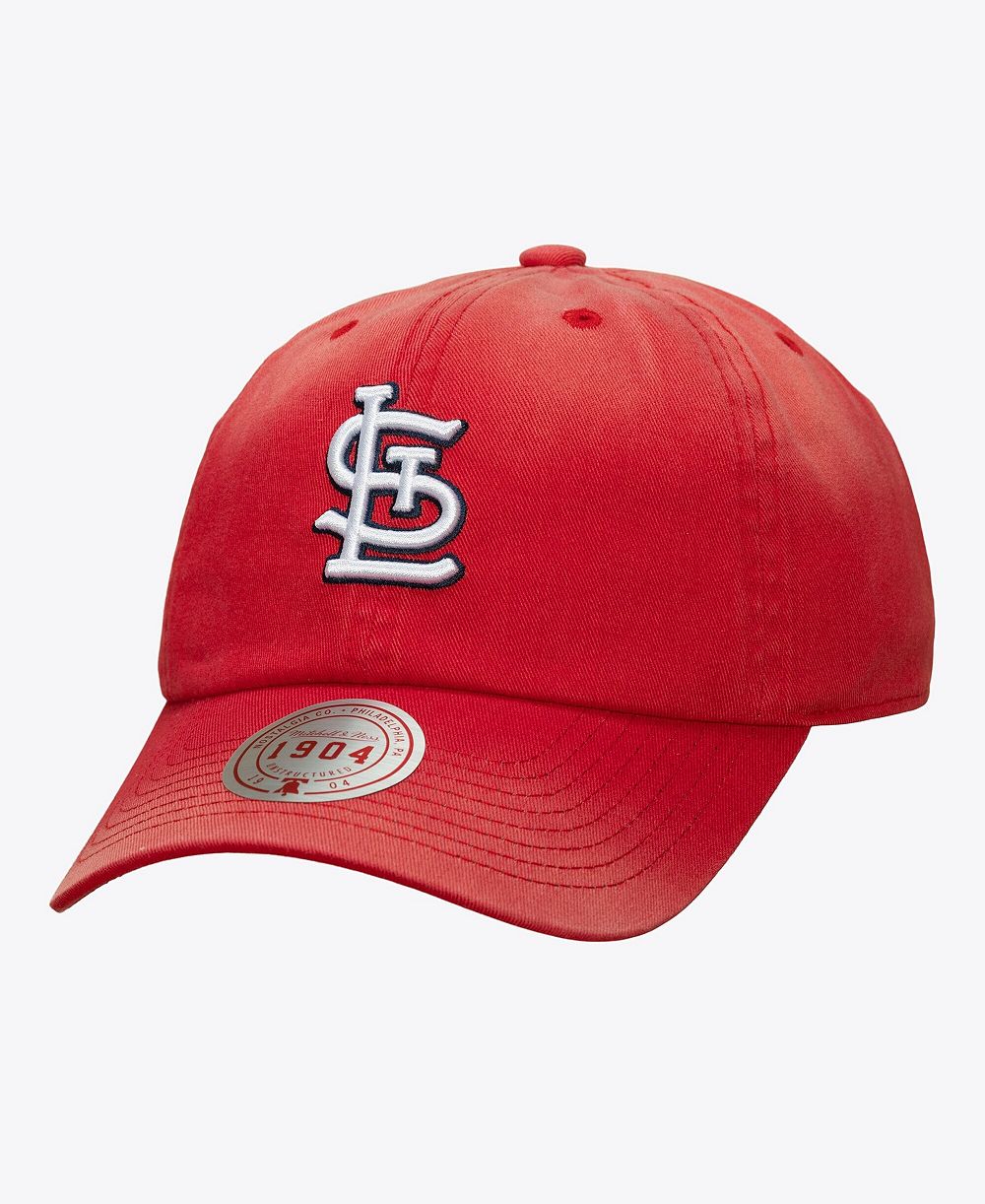 Регулируемая кепка Mitchell & Ness Red St. Louis Cardinals 1904 Soft Wash для мужчин и женщин