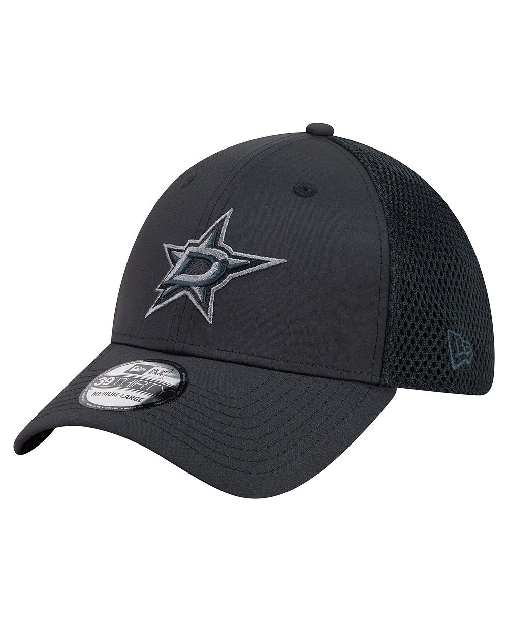 New Era Men's Black Dallas Stars Blackout 39THIRTY Flex Fit Hat
