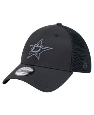 New Era Men's Black Dallas Stars Blackout 39THIRTY Flex Fit Hat