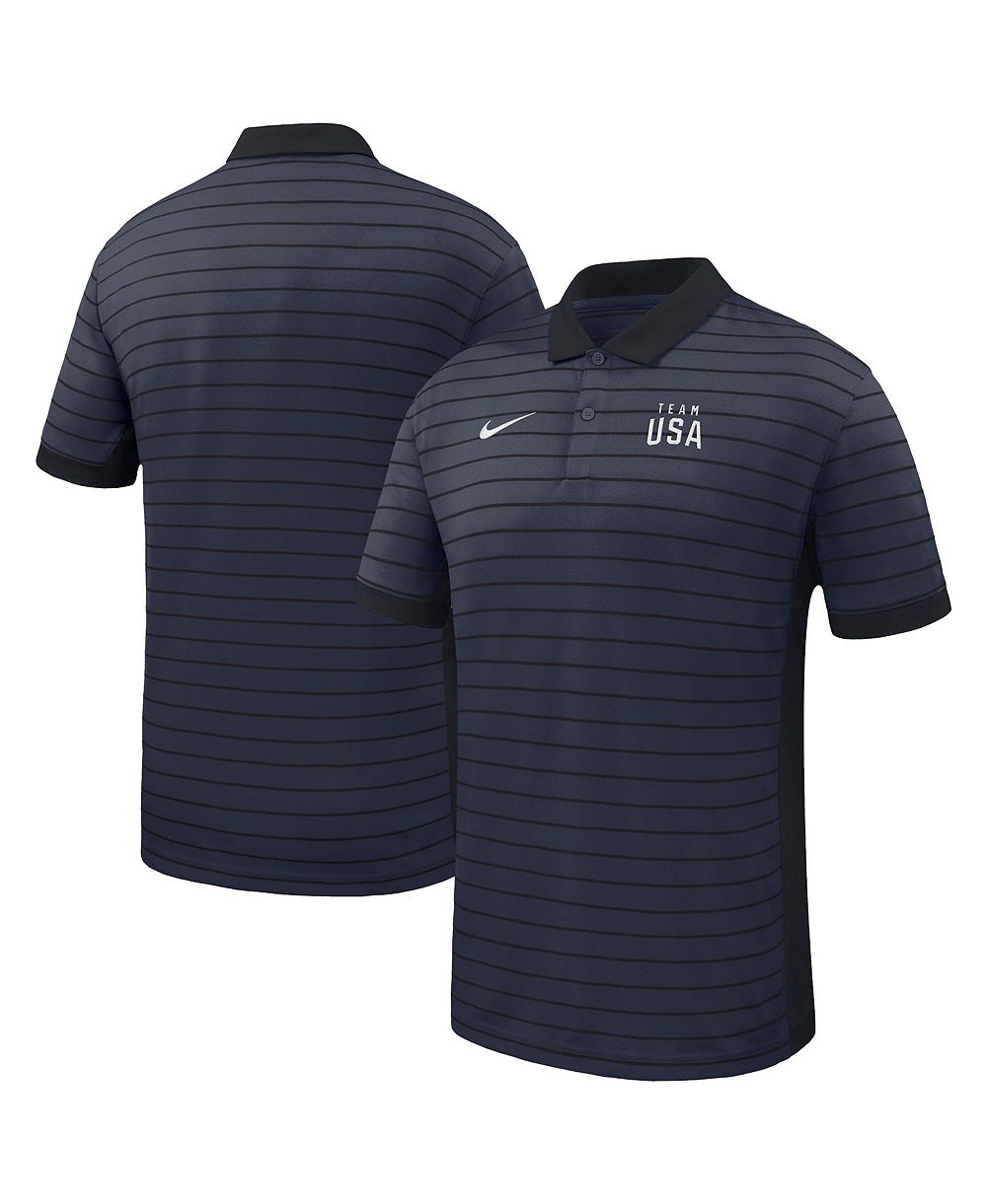 Мужская рубашка-поло Nike Team USA Victory Stripe Dri-FIT, темно-синяя