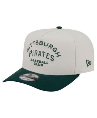 Мужская кепка New Era Cream/Dark Green Pittsburgh Pirates Chrome A-Frame 9FIFTY Snapback