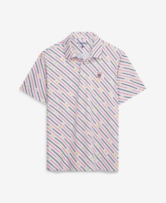 Мужская рубашка-поло Chubbies White Team USA The Life, Liberty, Candles Performance
