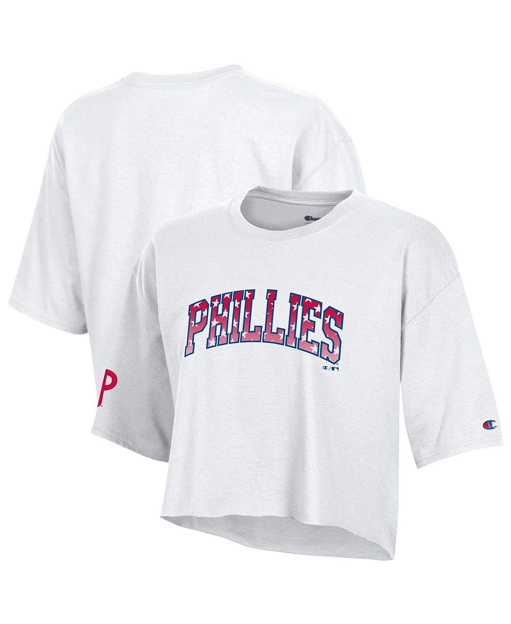 Женская футболка Champion Philadelphia Phillies Boyfriend Cropped