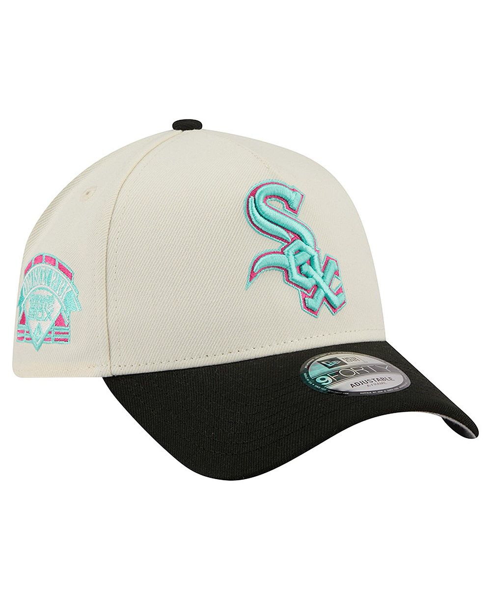 Мужская кепка New Era Chicago White Sox Stadium Chrome 9FORTY A-Frame Adjustable кремового цвета