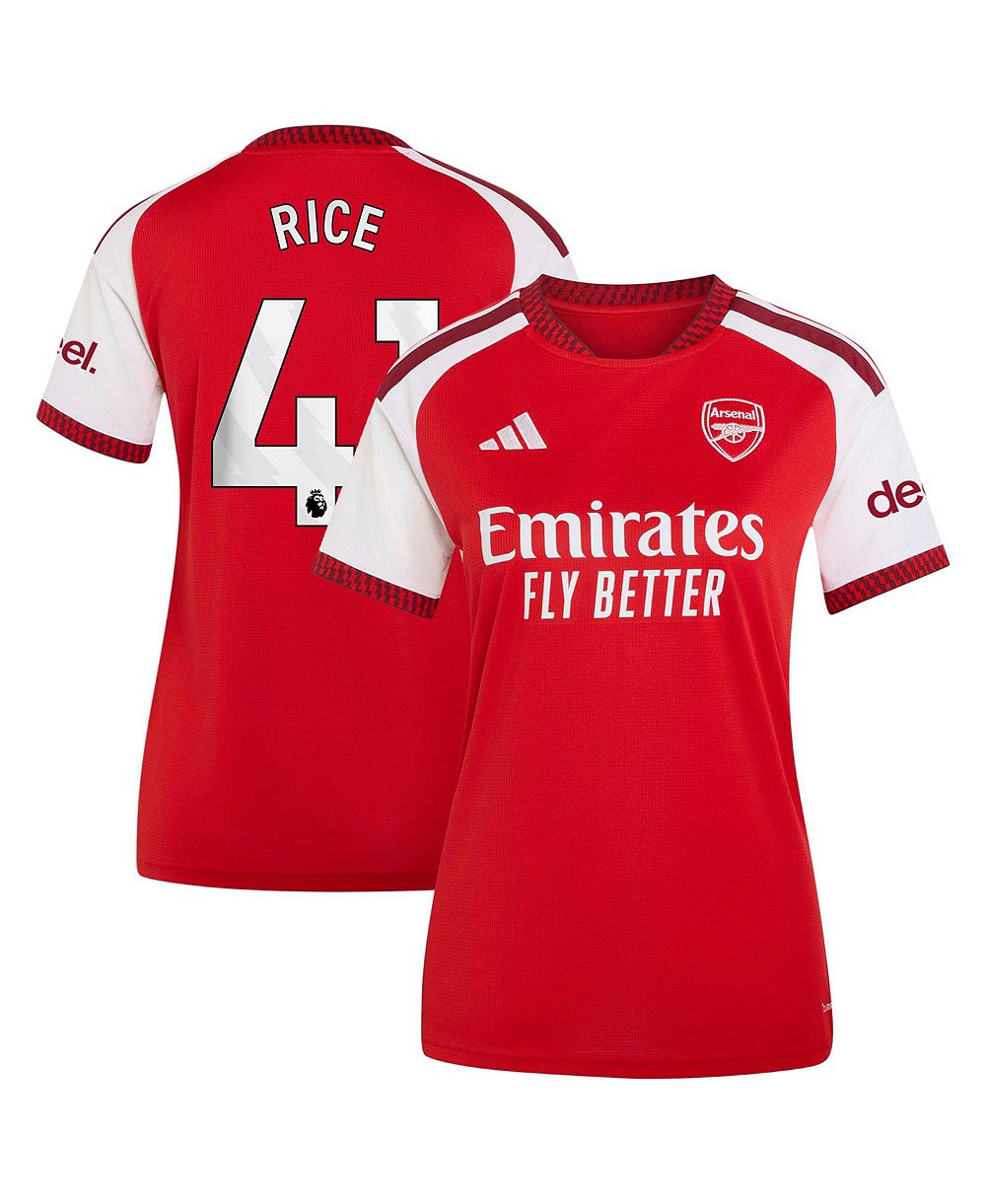 Adidas Women's Declan Rice Red Arsenal 2026/27 Home Replica Jersey