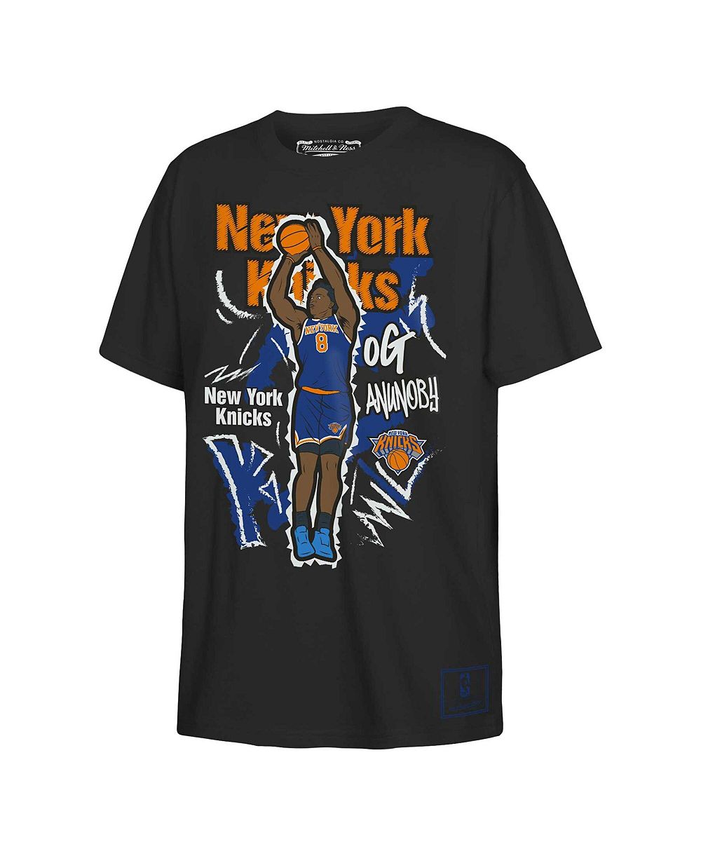 Mitchell & Ness Детская черная T-shirt OG Anunoby New York Knicks Chalked Up Player
