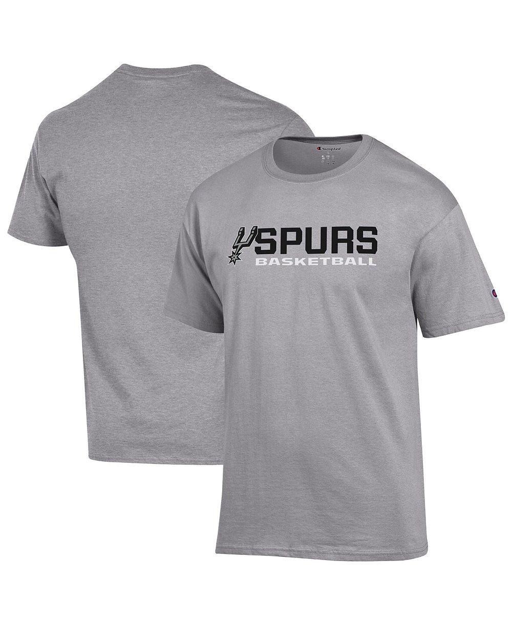 Мужская футболка Champion Gray San Antonio Spurs Basketball Jersey Cotton