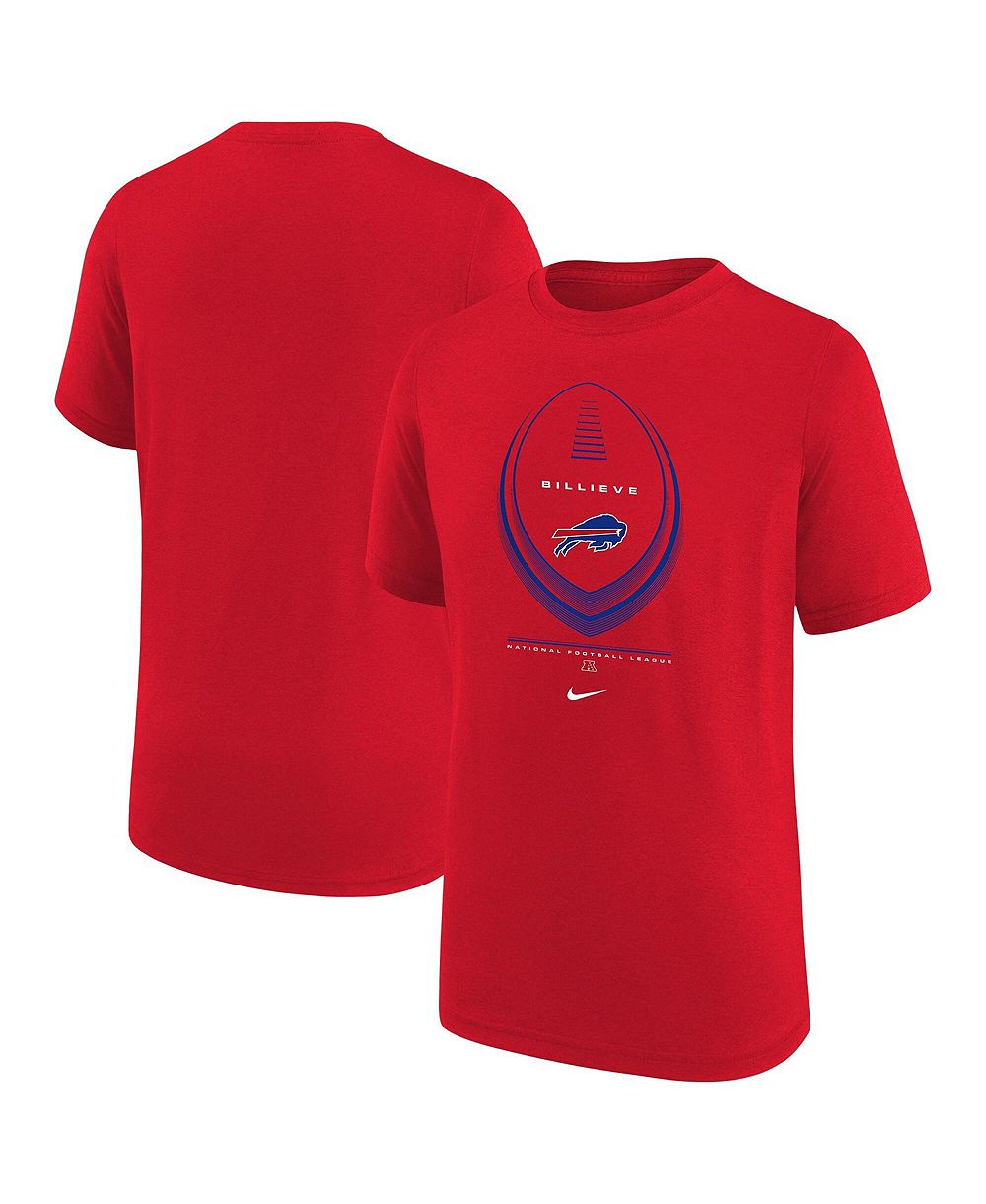 Nike футболка Nike Big Boys and Girls Red Buffalo Bills Icon Legend Dri-FIT