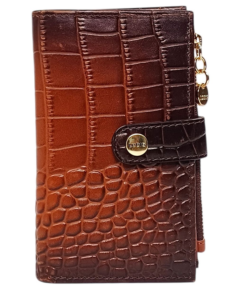 LODIS Vintage Burnished North South French Wallet