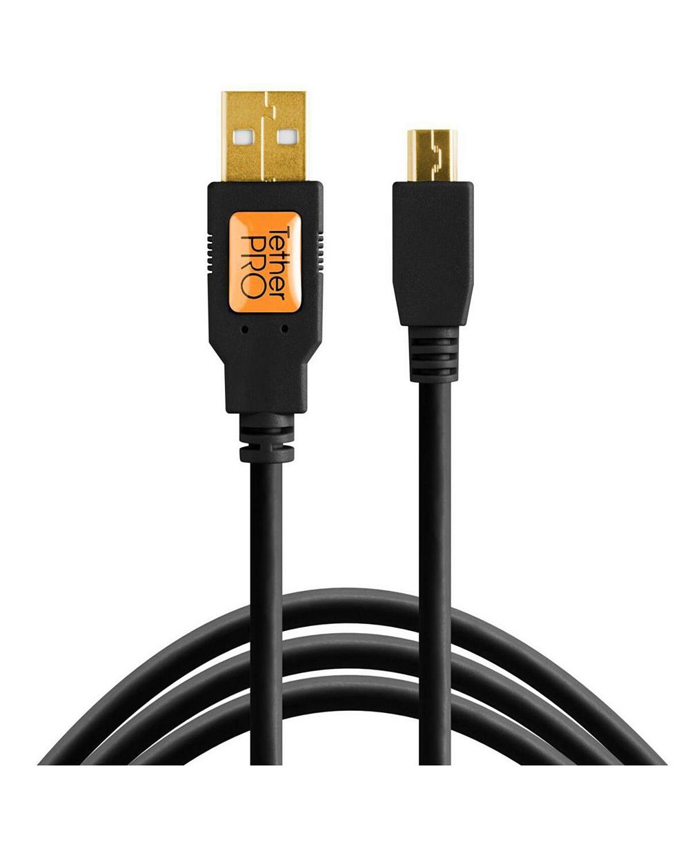 Tether Tools Pro Gold-Plated USB 2.0 A Male to Mini-B 5 Pin Кабель 15-Foot