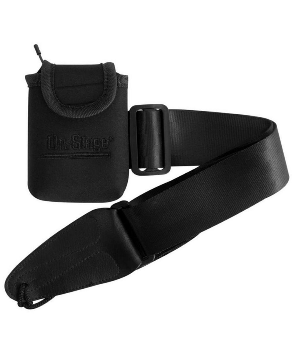 On-Stage MA1335 Neoprene Adjustable-Strap Wireless Transmitter Pouch, 32–55"