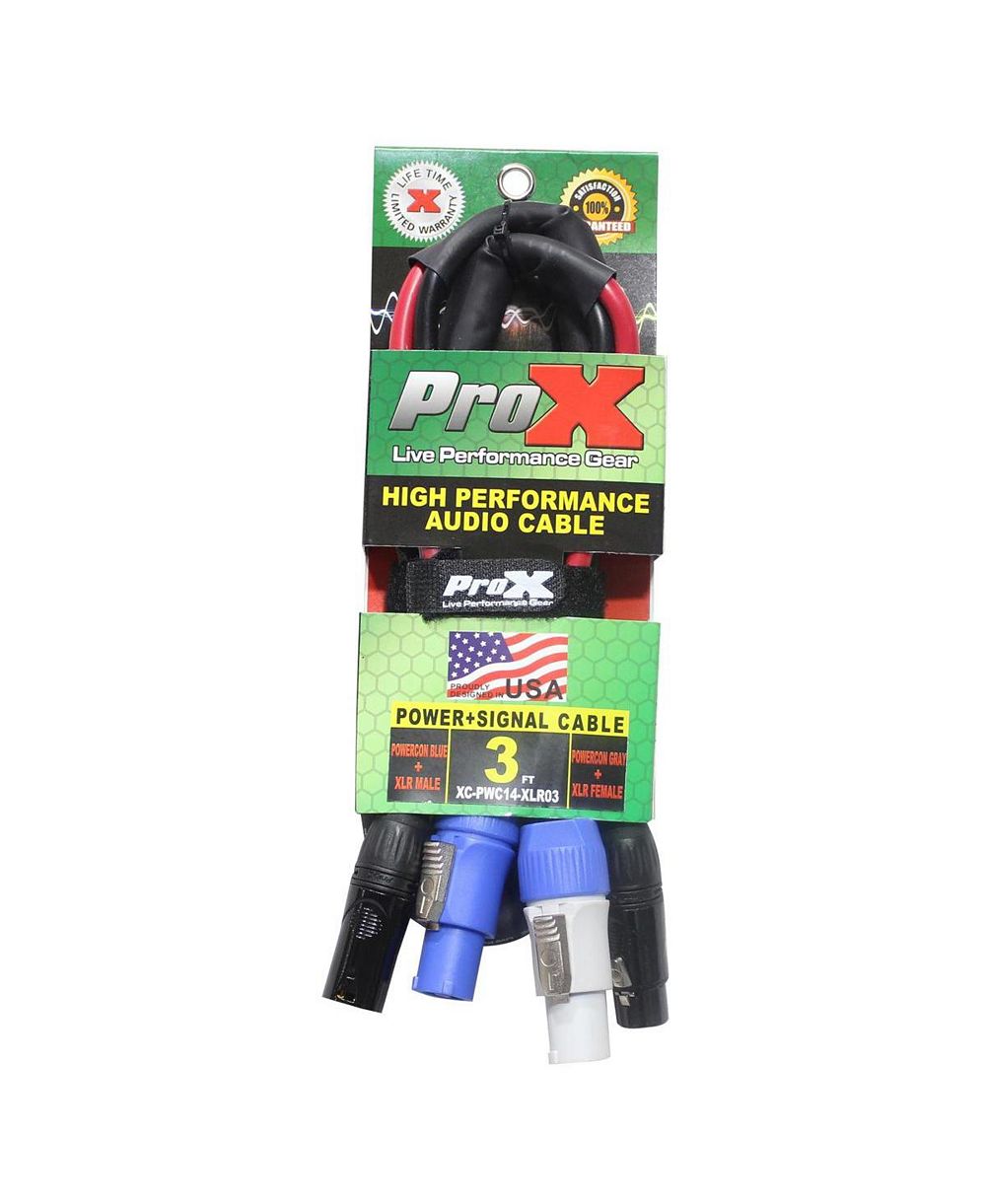 Аудиокабель ProX XC-PWC14-XLR03 Oxygen-Free Copper PowerCon/XLR 3'
