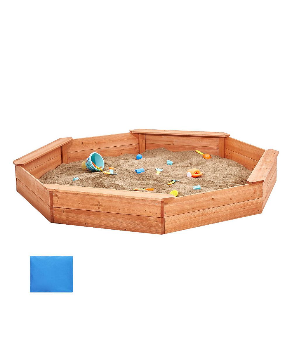 VEVOR Восьмиугольная песочница с крышкой, 75.6" x 75.6"