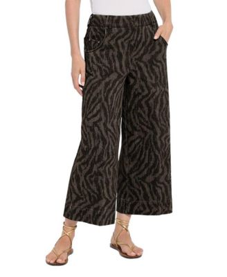 Женские джинсы LYSSE Women's Leo Palazzo High-Rise Wide-Leg Animal-Print