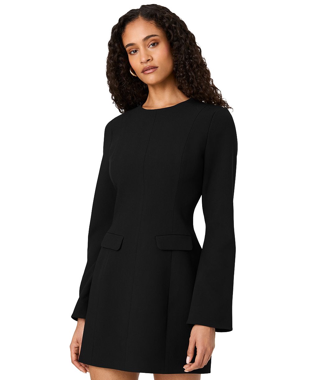 Женское платье French Connection Azra Long-Sleeve Jewel Neck A-Line Mini
