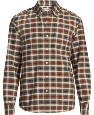 Olive drab/russet clay gingham