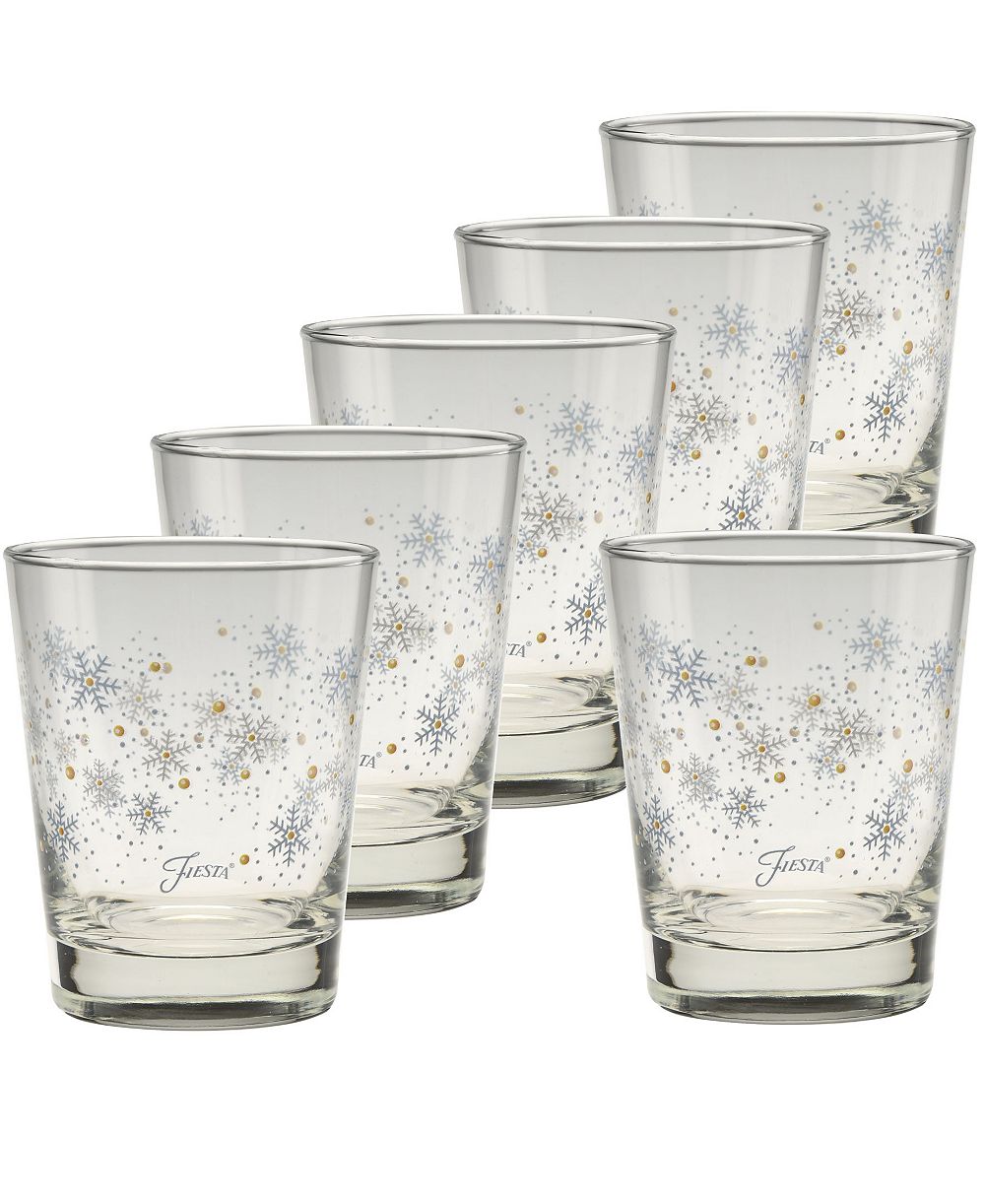 Fiesta Snowflakes Double Old Fashioned Glasses, Set of 6, Exclusively at Macy's