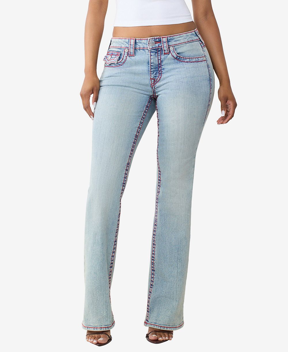 True Religion Women's Becca Low-Rise Light-Wash Bootcut Jeans