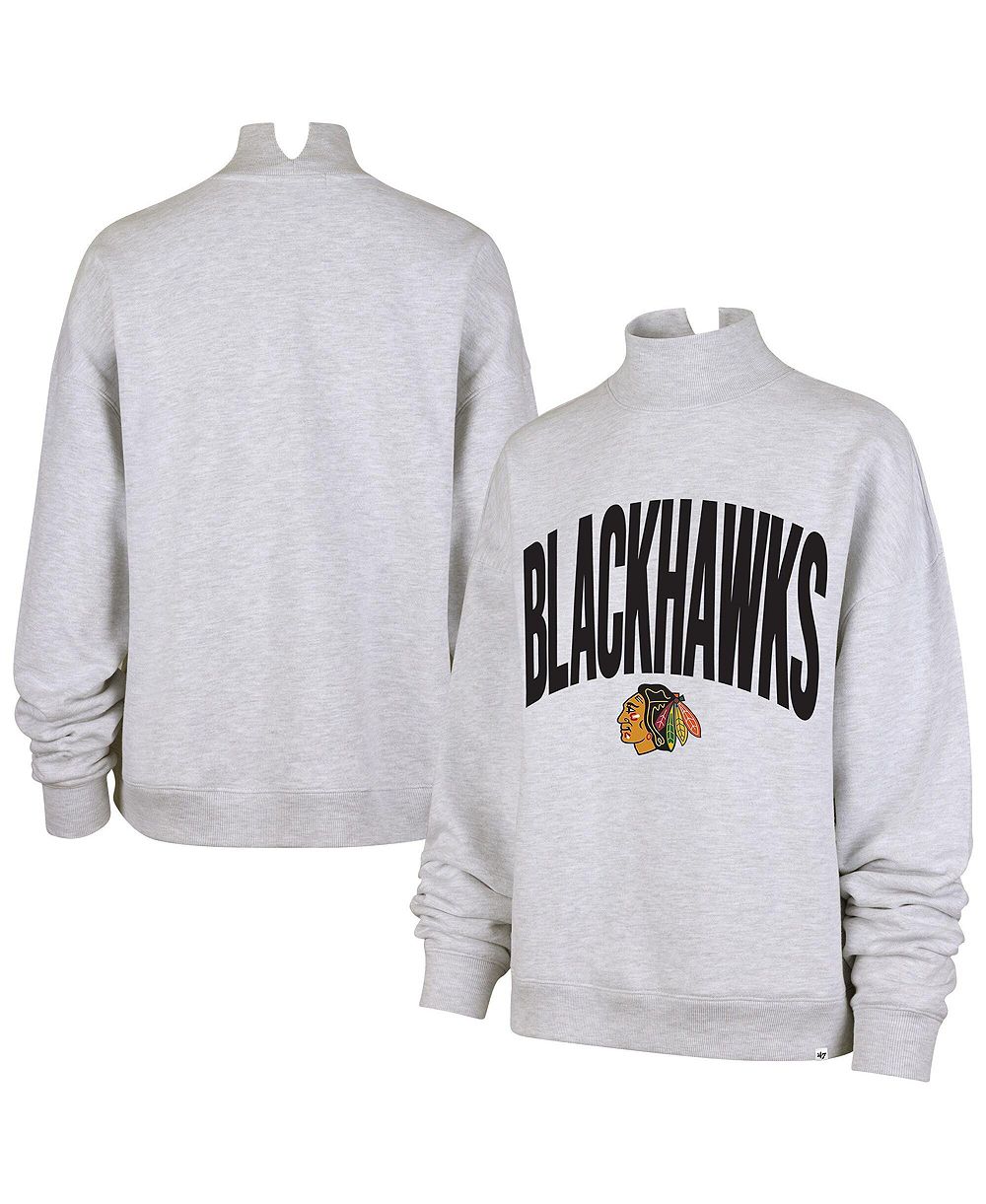 Женская толстовка '47 Brand Heather Gray Chicago Blackhawks Subtle Muse