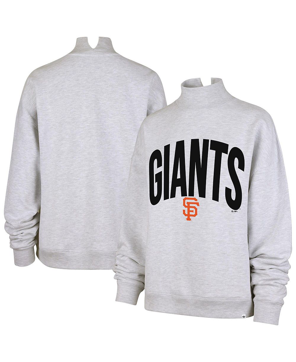 '47 Brand Women's Heather Gray San Francisco Giants Subtle Muse Mock Neck Sweatshirt