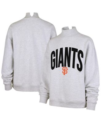 '47 Brand Women's Heather Gray San Francisco Giants Subtle Muse Mock Neck Sweatshirt