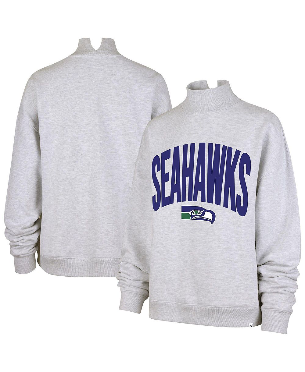 '47 Brand Women's Gray Seattle Seahawks Subtle Muse Mock Neck Sweatshirt