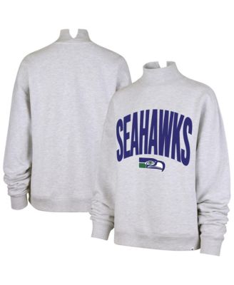'47 Brand Women's Gray Seattle Seahawks Subtle Muse Mock Neck Sweatshirt