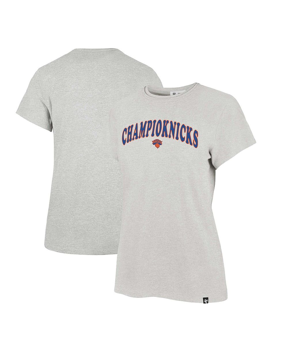 Мужская футболка '47 Brand Gray New York Knicks 2026 NBA Finals Champion Frankie T-Shirt