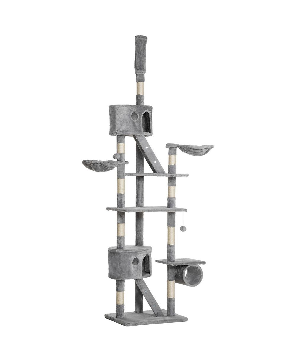 RUIE 102 Inch Floor to Ceiling Cat Tree Tower with Condos and Hammocks