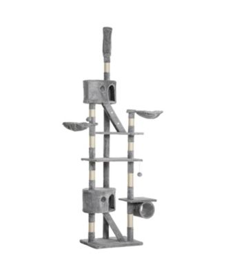 RUIE 102 Inch Floor to Ceiling Cat Tree Tower with Condos and Hammocks