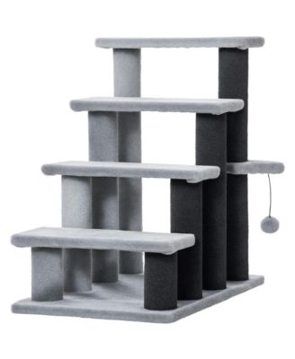 RUIE Cat Stair Steps Tower with Scratching Post and Play Ball