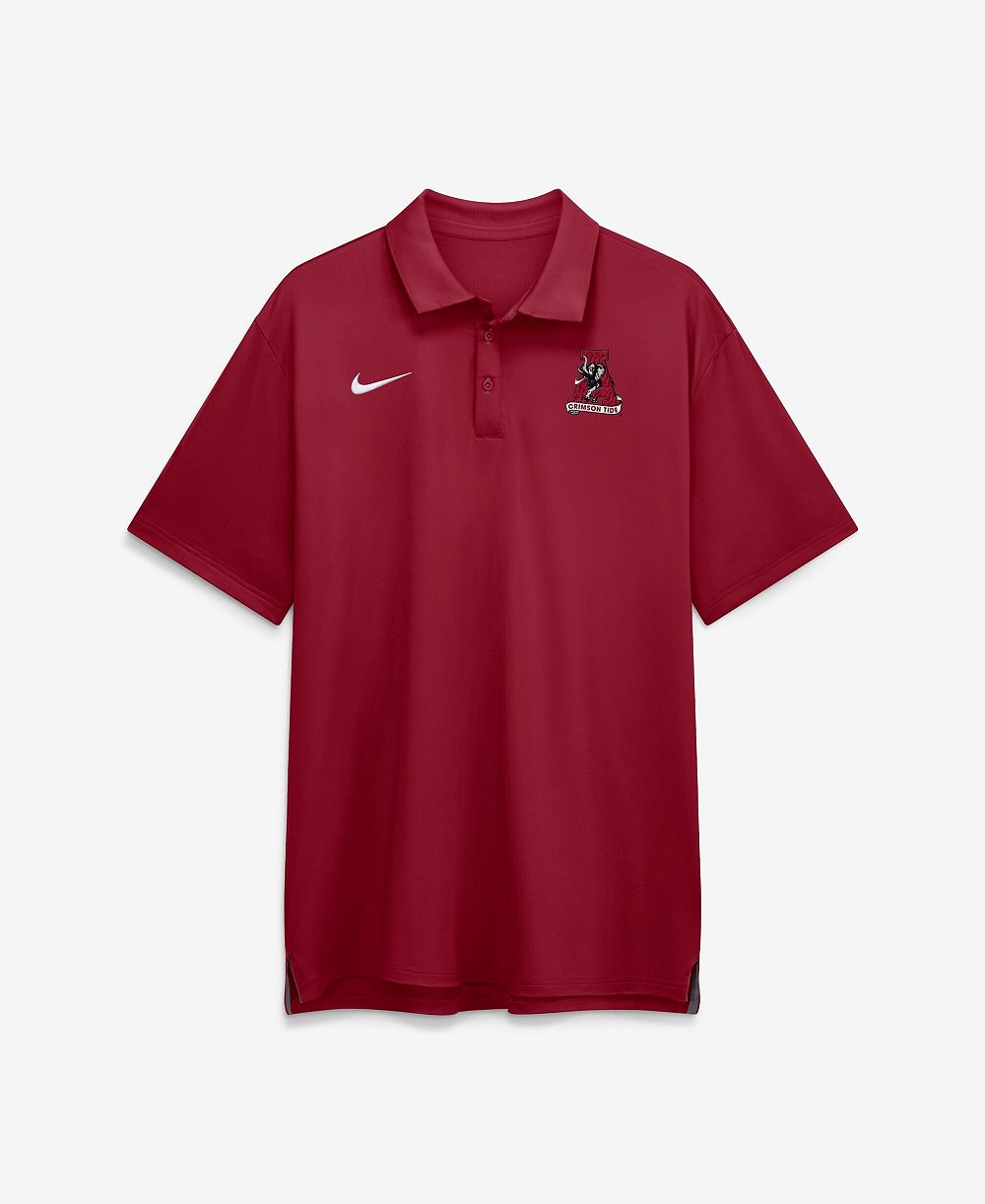 Мужская рубашка-поло Nike Crimson Alabama Crimson Tide 2026 Sideline Tour Dri-FIT