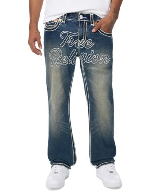 Мужские прямые джинсы True Religion Ricky Rope Stitch с клапаном