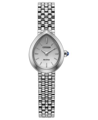 Citizen Women's Mini Rainell Silver-Tone Stainless Steel Bracelet Watch 20mm, Macy's Exclusive