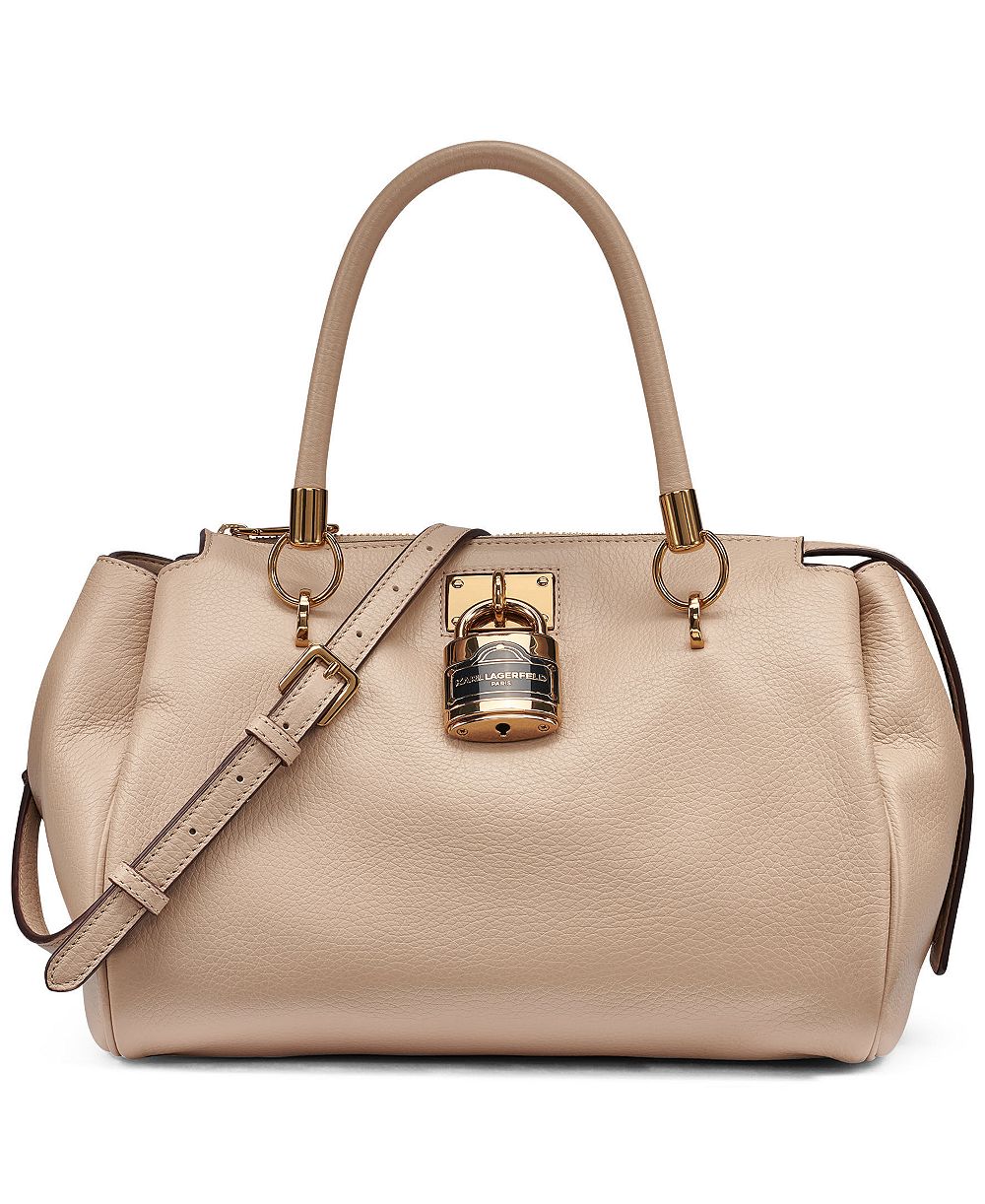 KARL LAGERFELD PARIS Maelynn Leather Satchel Handbag