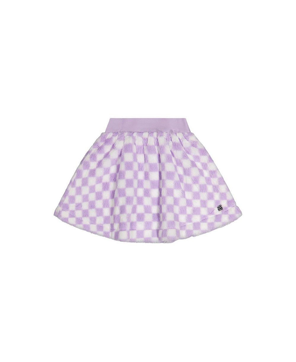 Deux par Deux Юбка для девочек Faux Fur Lilac Tiles