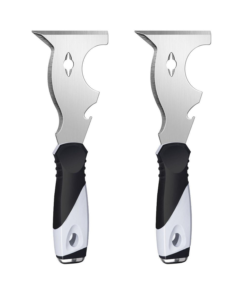 XDOVET 2 Pack 10 In 1 Putty Knife Multi Tool Scraper Hammer Spackle
