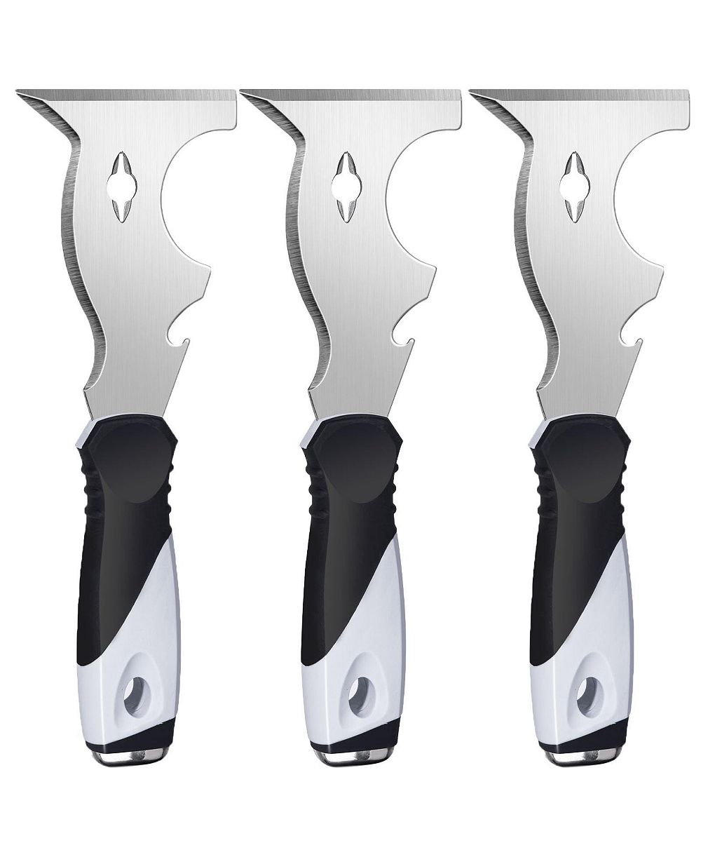 XDOVET T Scraper 3 Pack Multi Tool Putty Knife Metal Hammer End